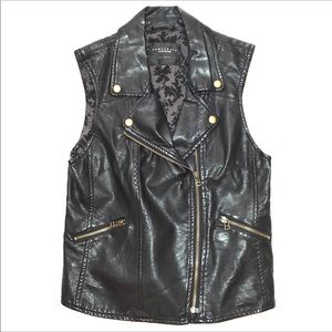 SANCTUARY Faux Leather Motorcycle Vest